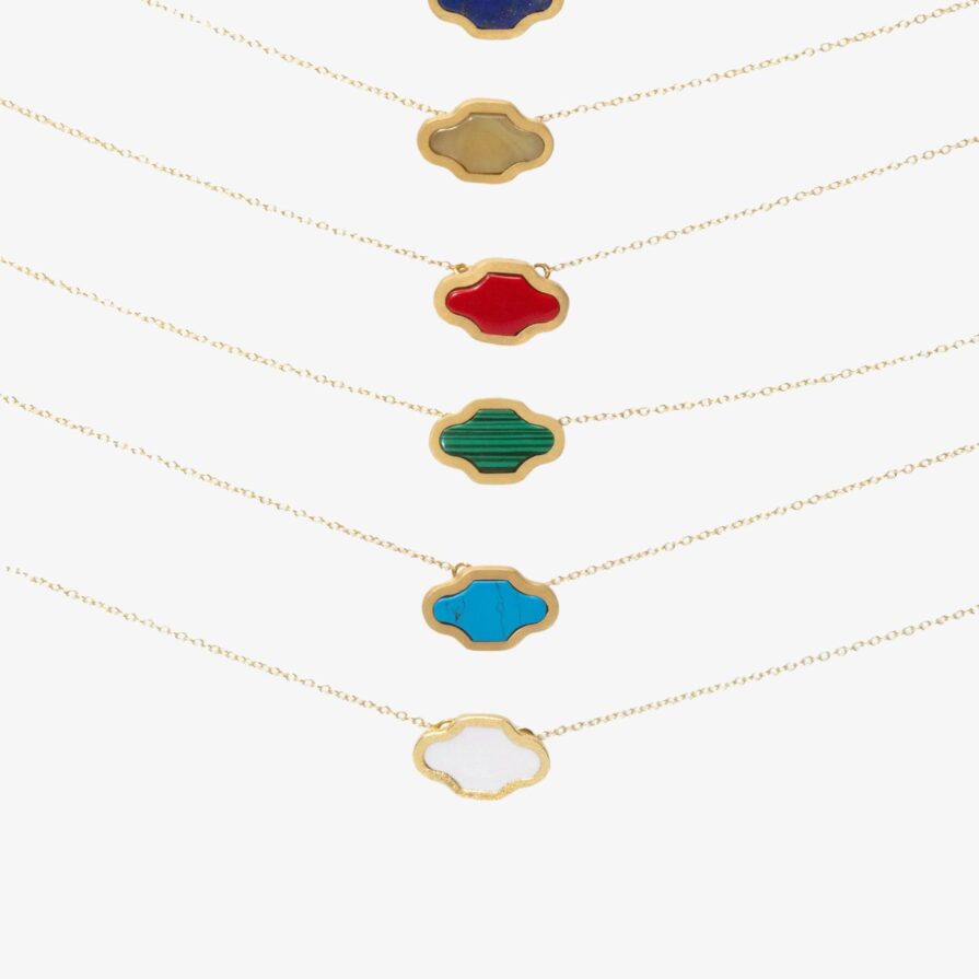 CHMURKI naszyjnik z kamieniami