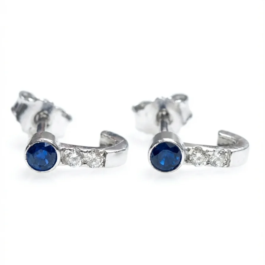 IGA kolczyki z brylantami i szafirami