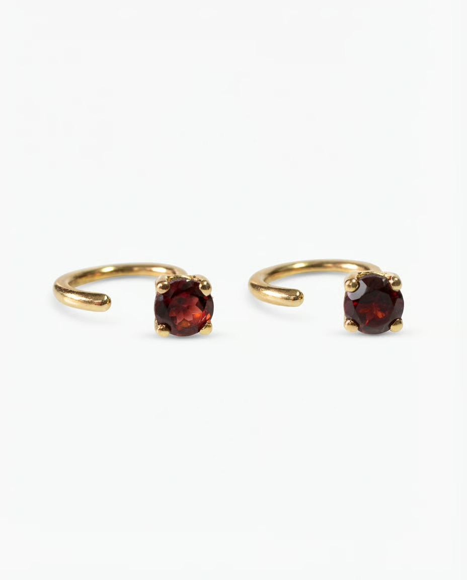 LOOP garnet earrings - Image 2