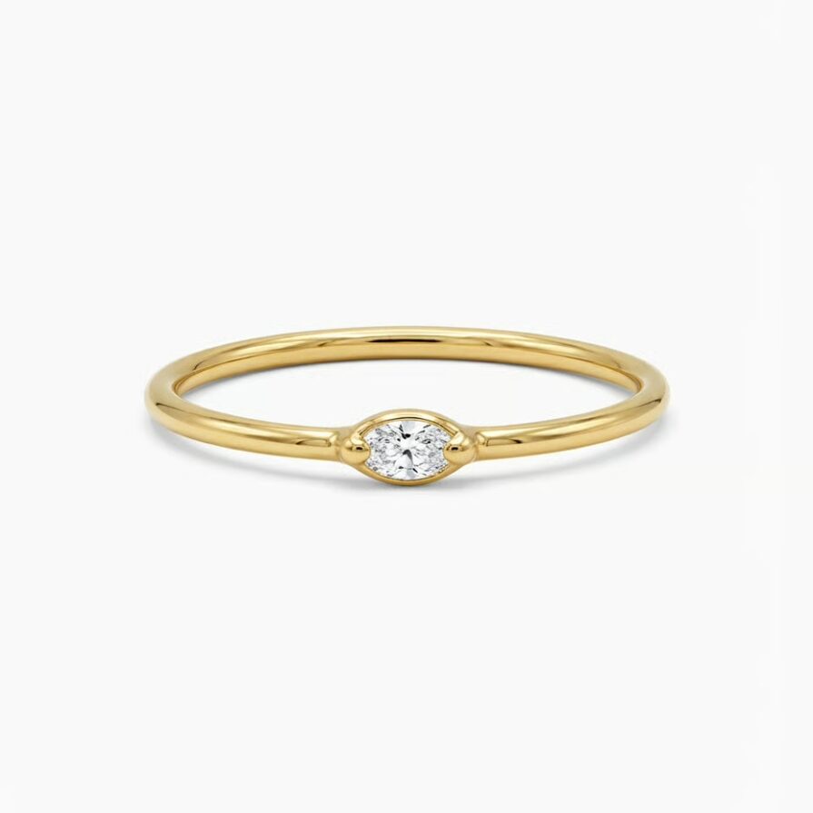 THEKLA pierścionek z markizą diamentową