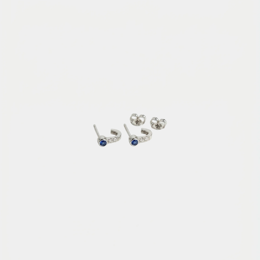 IGA earrings with diamonds and sapphires