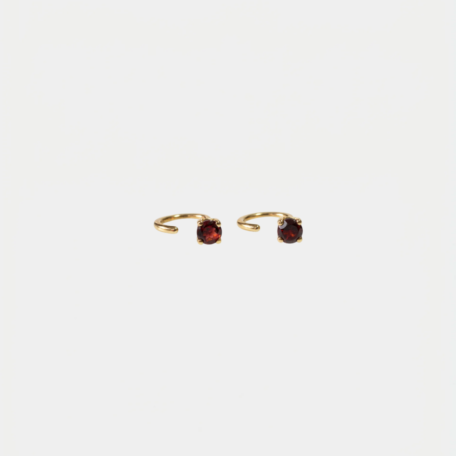 LOOP garnet earrings